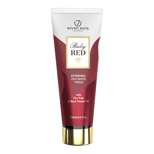 7suns (szoláriumkrém) RUBY RED Extremely Hot White Tingle 250 ml (csípős)